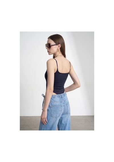 Dilvin 21216 Askılı Bodysuit-k.lacivert-16508