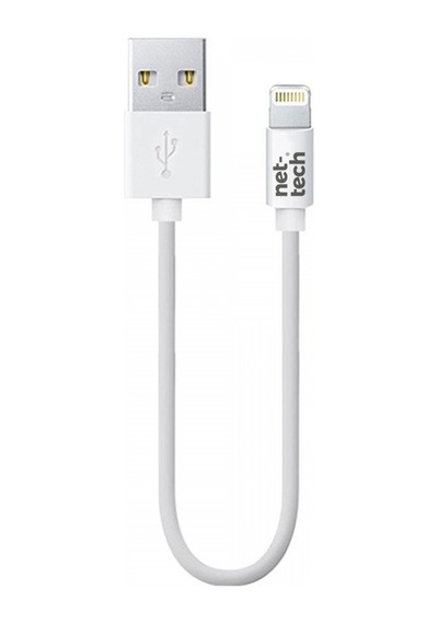 Nettech Nt-26 Plastik 20 Cm Lightning Şarj Ve Data Kablosu Beyaz