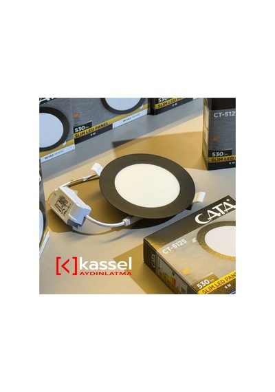 Ct-5125g 6w Slim Panel Siyah Kasa 3200 K Günışığı