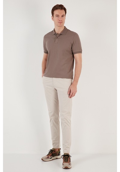 Buratti Pamuklu Regular Fit Düğmeli Erkek Polo Yaka T Shirt 5902739 Vizon