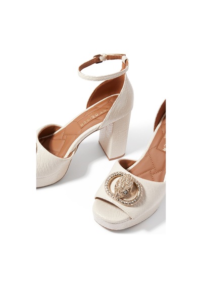 Kurt Geiger Yılan Derisi Desenli Platform Topuklu Ayakkabı - Off White Acı Kahverengi Kurt Geiger Yılan Derisi Desenli Platform Topuklu Ayakkabı - Off White Acı Kahverengi