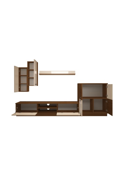 Decoraktiv Eko 6b Mdf Dvd Tv Ünitesi Tv Sehpası - Ceviz Beyaz Ahşap - Beyaz