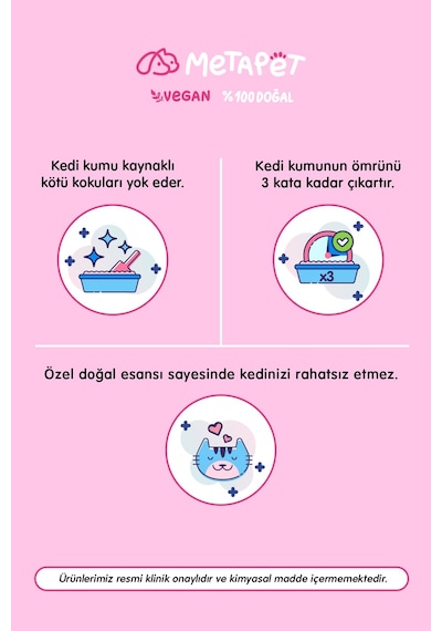 Metapet Doğal Kedi Kumu Tuvaleti Koku Giderici 400 ML