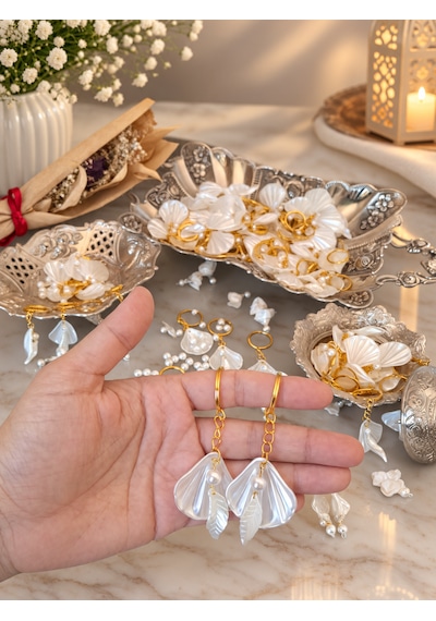 Elizimsanat Filografi Deniz Kabuğu İçinde Yaprak Görseli. Düğün,nikah,kına,söz Davetiye Süsü Anahtarlık 50 Adet İçin Geçerli Fiyat