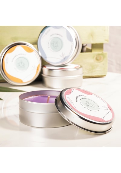 Mitr Menekşe Aromalı Metal Mum Çok Renkli