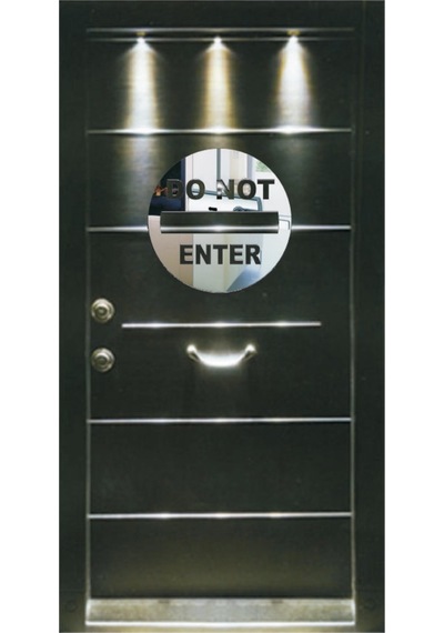 M3 Decorium Do Not Enter Dekoratif Ayna Gümüş
