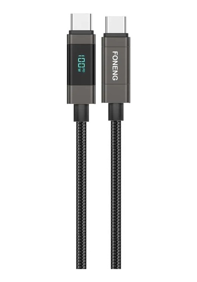 Foneng Xs05 Typec Typec 100w Hızlı Şarj Data Kablo Siyah 1,2m