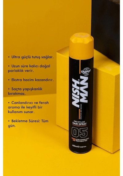 05 Şekillendirici Sert Saç Spreyi / Topaklanma Ve Rahatsız Edici Koku Karşıtı - 400 Ml