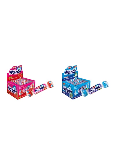 Nazar Çilek Aromalı Sakız 100 x 1.5 G + Damla Sakız Aromalı Sakız 100 x 1.5 G