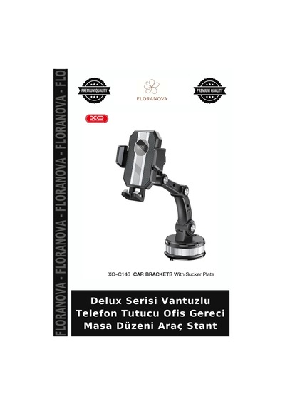 Delux Serisi Vantuzlu Telefon Tutucu Ofis Gereci Masa Düzeni Araç Stant