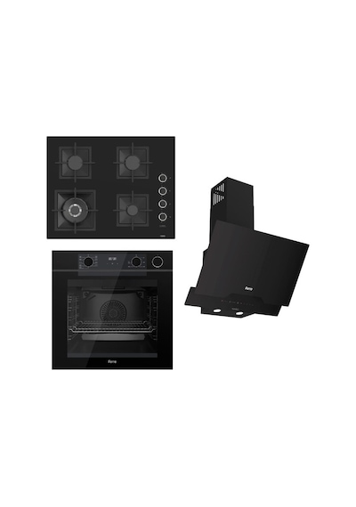 Ferre Steamart Fryart Silentart Serisi QEP64CS - SC405-WFA - D063-SA Siyah Ankastre Set