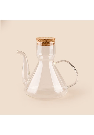 Liya Borosilikat Cam Yağlık - Şeffaf - 500 Ml Çok Renkli