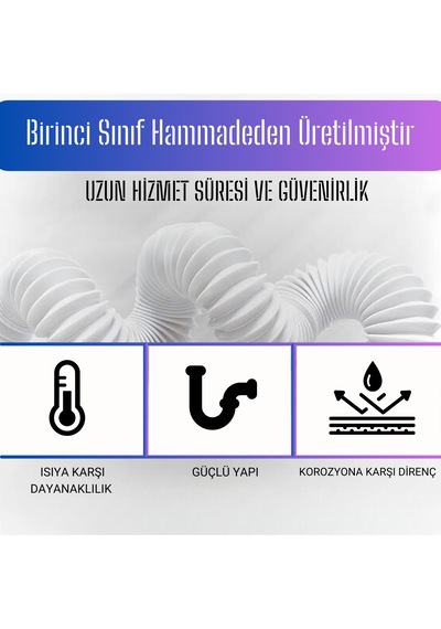 Desiphon Lavabo Sifonları İçin Körüklü Boru