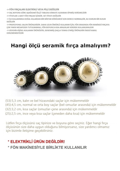 Yyb 25mm Nano Teknoloji Seramik + İyonik Termal Fön Saç Fırçası Profesyonel Seri 1. Kalite Saç Fırçası