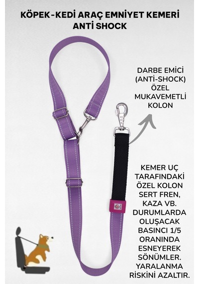 Caramelos Evcil Hayvan Araç Emniyet Kemeri Mr