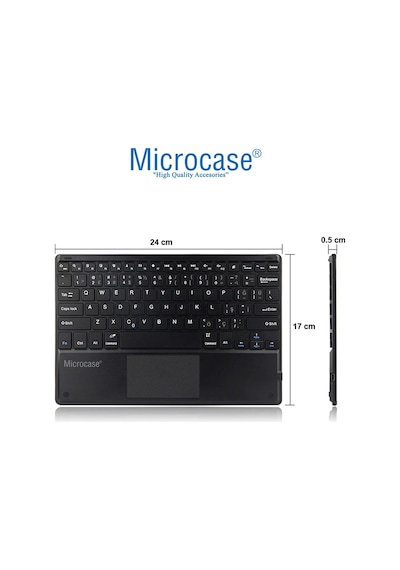 Apple Uyumlu iPad 10.9 2022 10.Gen Bluetooth Touchpad Klavye+Mouse+Kılıf BKK7