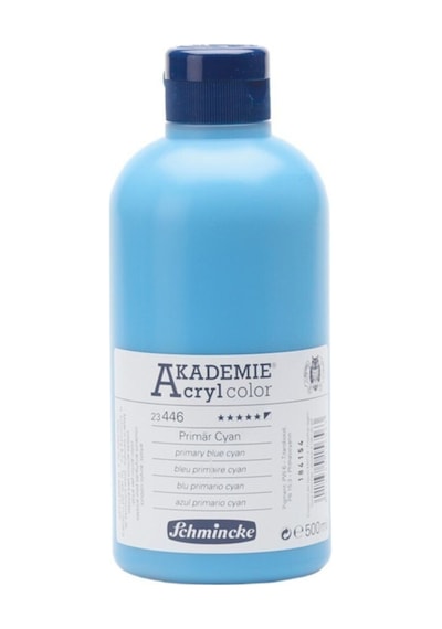 Schmincke : Akademie Akrilik Boya : Primary Blue Cyan : 500 Ml