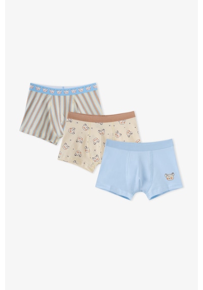 Penti Erkek Çocuk Mavi Cute Animals Pamuklu 3lü Boxer