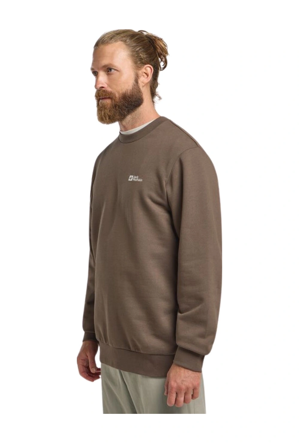 Jack Wolfskın Jack Wolfskin Essential Crewneck Erkek Sweatshirt 5719 Kahve