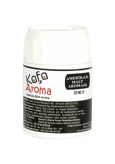Kafa Aroma Amerikan Malt Aroması Hazır Karışım Kiti 50 ML