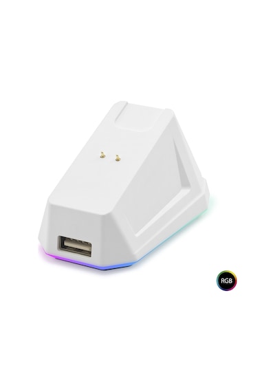 Mofan Mf1215w Dual Mode Rgb Gaming Mouse Manyetik Şarj Standlı 2.4 Ghz Bluetooth Beyaz Diğer