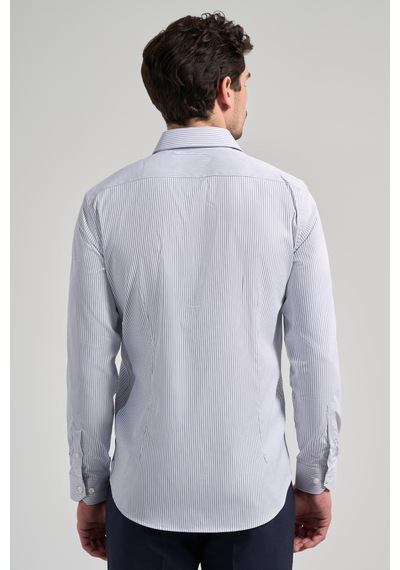 İmza Beyaz Uzun Kol Çizgili Desen Bez Ayağı Yarım İtalyan Yaka Cepsiz Esnek Classic Slim Fit Gömlek 1004245218 Beyaz İmza Beyaz Uzun Kol Çizgili Desen Bez Ayağı Yarım İtalyan Yaka Cepsiz Esnek Classic Slim Fit Gömlek 1004245218 Beyaz