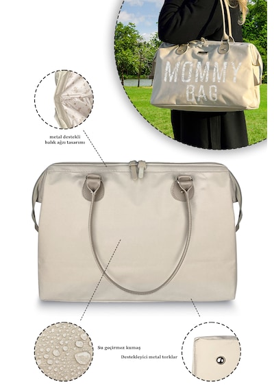Stylo Mommy Bag Usa Anne Bebek Bakım Ve Kadın Çantası Beıge Bej