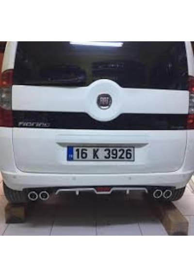 Fiat Fiorino Difüzör Arka Tampon Çift Çıkış Eksoz Gri