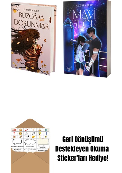 Rüzgâra Dokunmak Ciltli + Mavi Gece + Okuma Sticker'ları