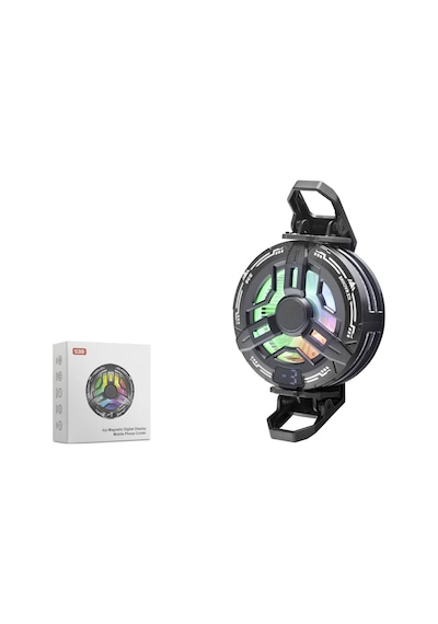 Hadron S38 Manyetik Telefon Soğutucu Fan Rgb Dijital Ekranlı Siyah