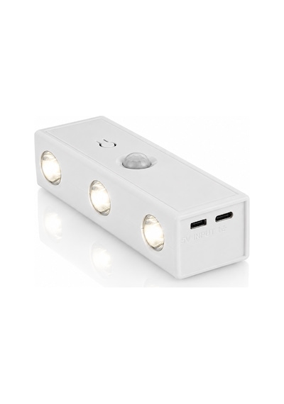 1 Adet Dikdörtgen Şeklinde 3 Modlu Sensörlü Led Lamba Usb Şarjlı Hareket Sensörlü Gece Lambası Kablosuz Dolap Koridor Merdiven Aydınlatma Beyaz 58631200