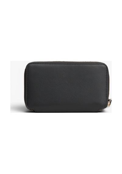 Tommy Hilfiger Th Logotape Compact Zıp Around Kadın Siyah Cüzdan - Aw0aw18699