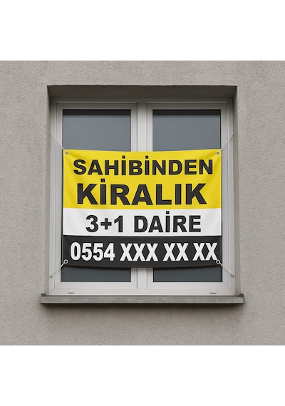 Sahibinden Satılık&kiralık Emlak Branda Afişi 100 x 70