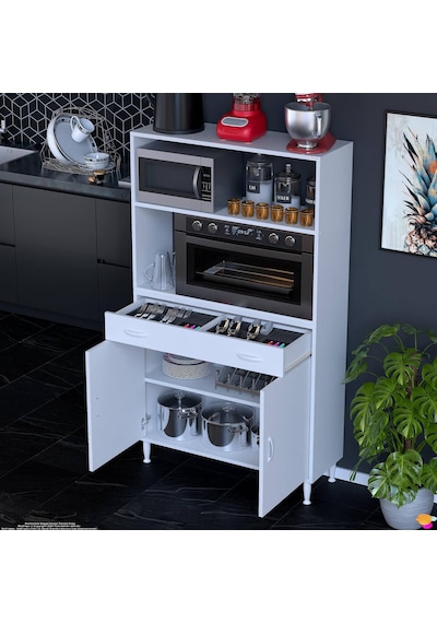 Eliusta Lunera G:90 Cm Beyaz Mutfak Dolabı Çok Amaçlı Açık Bölmeli Fırın Mutfak Dolabı 90x163,4x32,5 Cm Beyaz Eliusta Lunera G:90 Cm Beyaz Mutfak Dolabı Çok Amaçlı Açık Bölmeli Fırın Mutfak Dolabı 90x163,4x32,5 Cm Beyaz