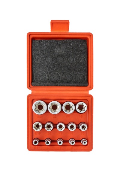 5589 1/2 3/8 1/4 Torx Lokma Anahtar Seti 14 Parça