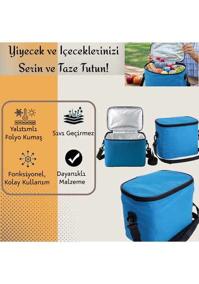 Eco 10 Lt Yemek Taşıma Çantası Isı- Yalıtımlı Termal Çanta Mavi