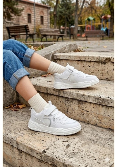 Fort Jacop Cool Anatomik Rahat Hafif Sneaker Kız Çocuk Ayakkabı Beyaz