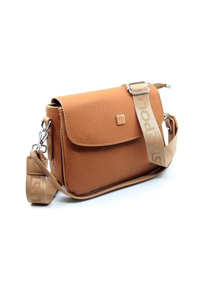 Just Polo Kadın Su Geçirmez Ayarlanabilir Askılı Lüks El & Omuz Çantası Shoulder Bag Ebat: 25 X 15 Cm Taba