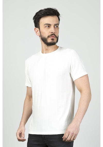 Cazador B.yaka K.kol Erkek T-shirt 4161 Ekru 001