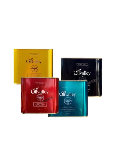 Olivalley Premium + Soğuk Sıkım Naturel Sızma Zeytinyağı 4 x 500 ML
