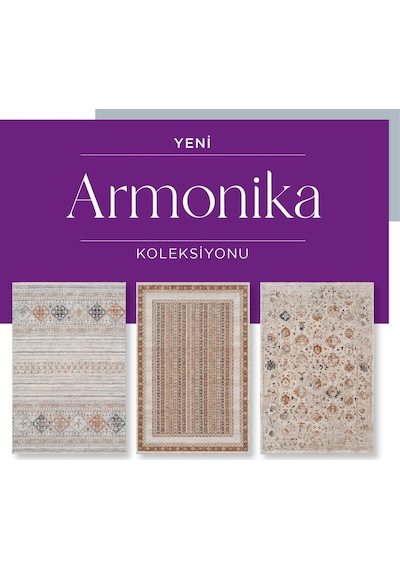 Royal Halı Armonika Yt03a Krem Multi Antialerjik Yumuşak Dokulu Modern Etnik Halı Çok Renkli