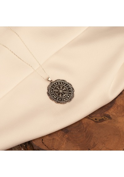 Dkmn Gümüş 925 Ayar Viking Rune Gümüş Kolye