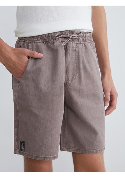 Lcw Jeans Kahverengi Rahat Kalıp Erkek Jean Şort
