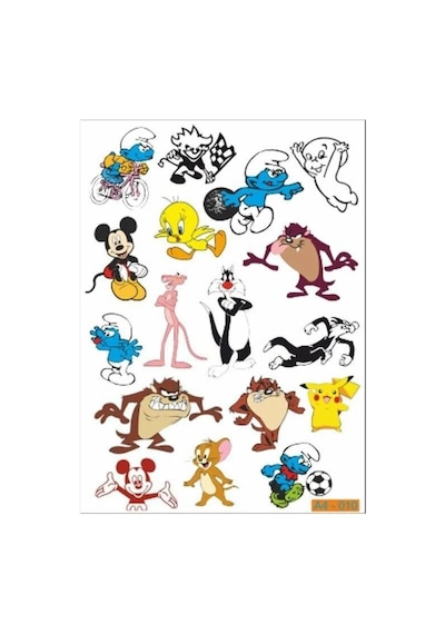 Çizgi Film Çoklu Sticker Seti