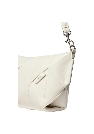 Calvin Klein Woven Shoulder Bag, 4lx Krem Kadın Omuz Çantası