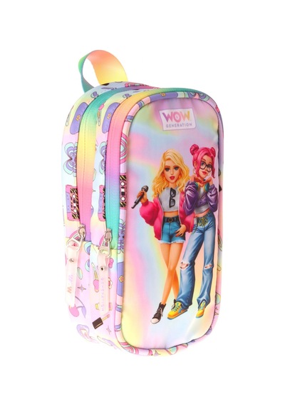 Wow Generation Kız Çocuk Sound Baskılı Çok Renkli İlkokul Kalem Çantası - Okul Kalemliği - W6066