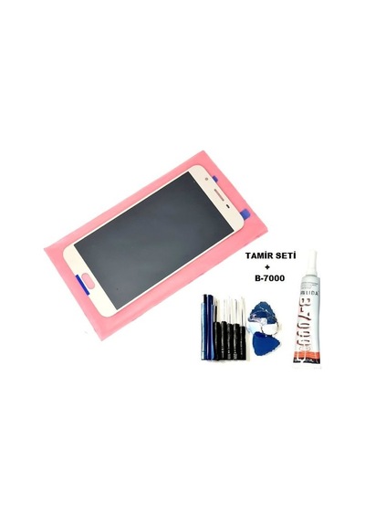 Tkgz Samsung Galaxy Uyumlu J7 Prime Lcd Ekran Dokunmatik B-7000+tamir Seti Gold