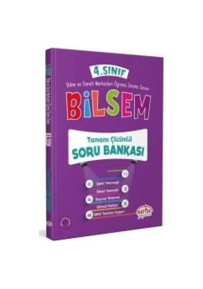 4.Sınıf Bilsem Tamamı Çözümlü Soru Bankası -  Editör