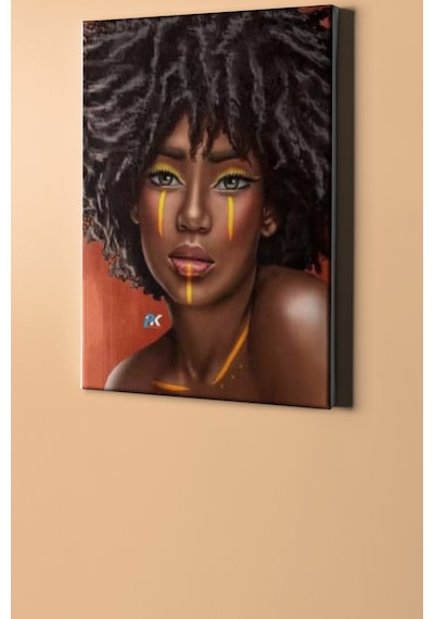 Webstyle Sayılarla Boyama Seti Kasnaklı Afrikalı Model 50 X 65 Cm