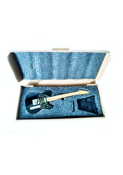 El Yapımı 1/4 Ölçek Minyatür Elektro Gitar Telecaster Black
